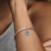 Celestial Shooting Star Heart Double Dangle Charm – Sterlingsilber