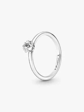 Celestial Sparkling Star Solitaire Ring aus Sterlingsilber