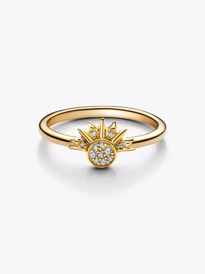 Celestial Sparkling Sun Ring, 14-karätig vergoldet Celestial Sparkling Sun Ring, 14-karätig vergoldet