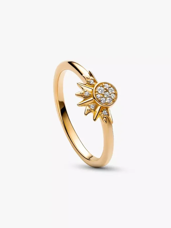 Celestial Sparkling Sun Ring, 14-karätig vergoldet Celestial Sparkling Sun Ring, 14-karätig vergoldet