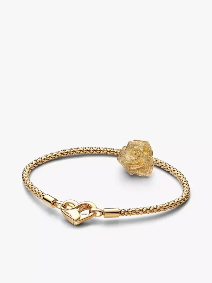 Charm-Armband-Set „Golden Rose in Bloom“ (2er-Set) Charm-Armband-Set „Golden Rose in Bloom“ (2er-Set)
