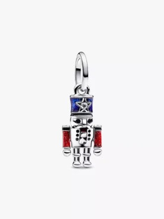 Beweglicher Nussknacker-Dangle Charm aus Sterlingsilber