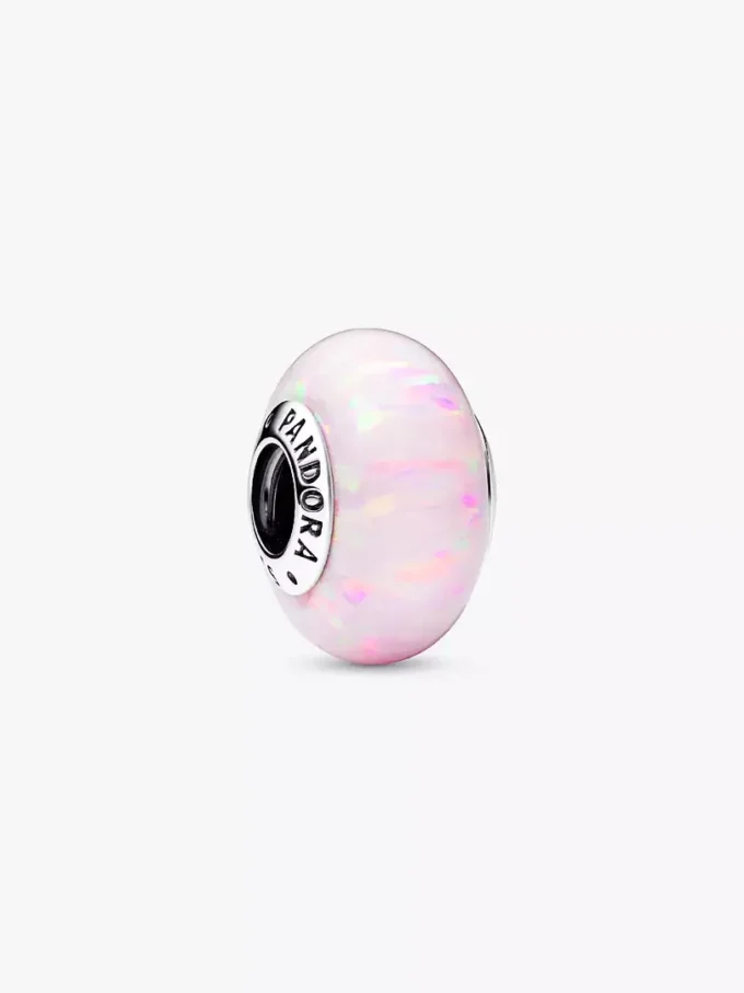 Charm aus Sterlingsilber in opaleszierendem Rosa Charm aus Sterlingsilber in opaleszierendem Rosa