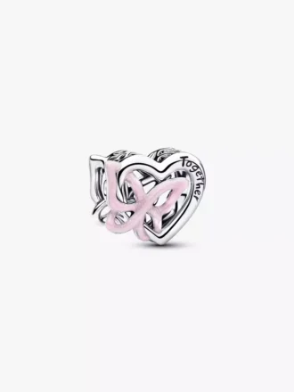 Charm „Entwined Heart & Butterfly“ aus Sterlingsilber