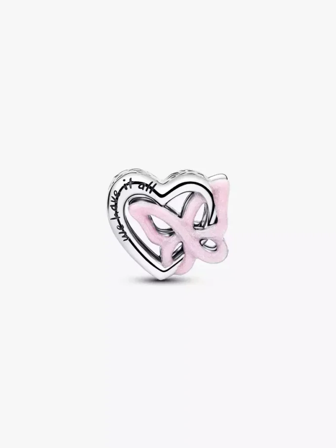 Charm „Entwined Heart & Butterfly“ aus Sterlingsilber Charm „Entwined Heart & Butterfly“ aus Sterlingsilber