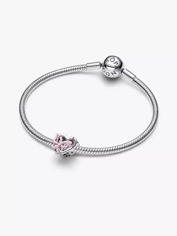 Charm „Entwined Heart & Butterfly“ aus Sterlingsilber Charm „Entwined Heart & Butterfly“ aus Sterlingsilber