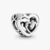 Charm „Entwined Infinite Hearts“ aus Sterlingsilber