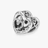 Charm „Entwined Infinite Hearts“ aus Sterlingsilber