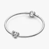 Charm „Entwined Infinite Hearts“ aus Sterlingsilber