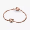 Charm „Funkelnde verschlungene Herzen“, 14 Karat Roségold-Beschichtung Charm „Funkelnde verschlungene Herzen“, 14 Karat Roségold-Beschichtung
