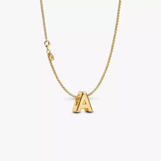 Charm-Halskette mit Buchstabe A, 2er-Set