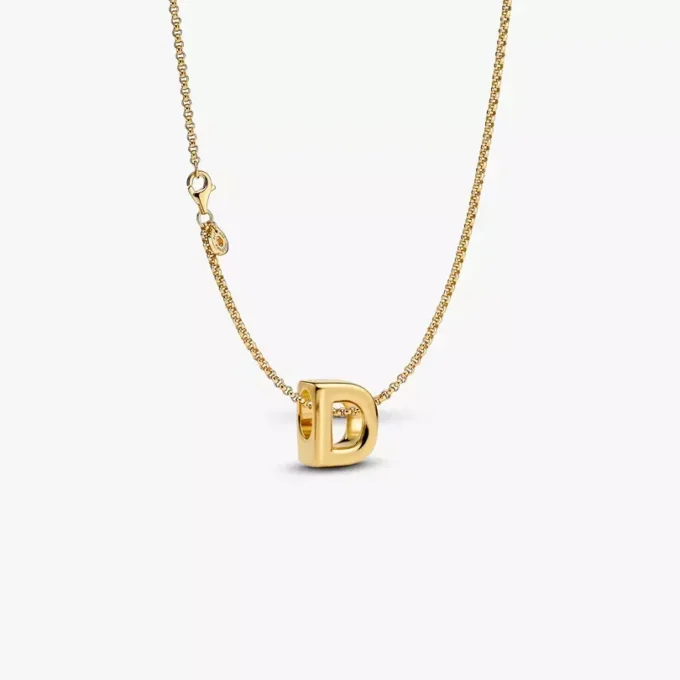 Charm-Halskette mit Buchstabe D, 2er-Set Charm-Halskette mit Buchstabe D, 2er-Set