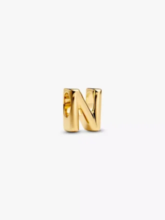 Buchstabe N Alphabet-Charm, 14 Karat vergoldet