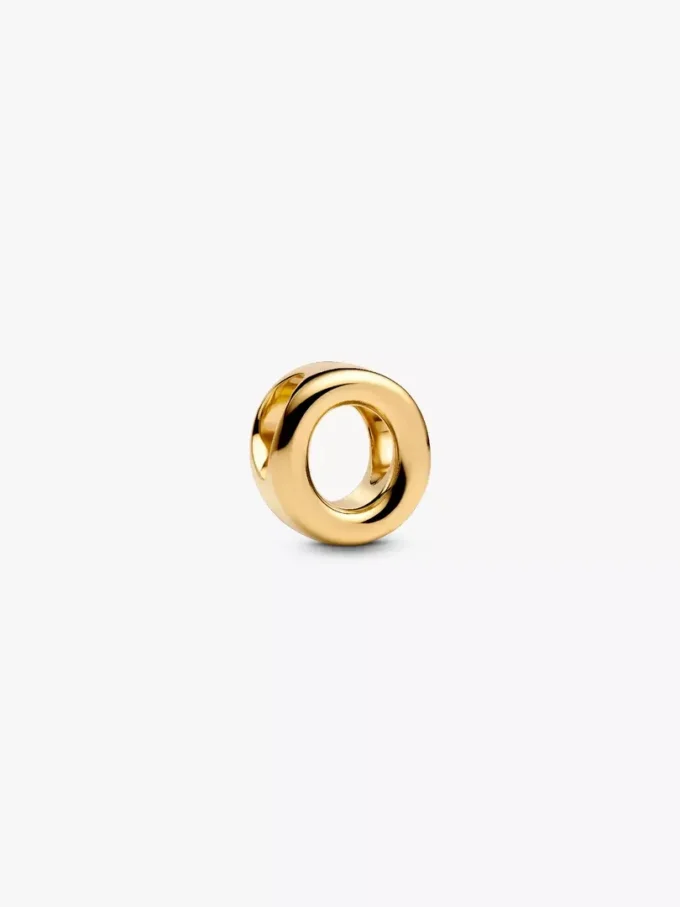 Buchstabe „O“ Alphabet-Charm, 14 Karat vergoldet