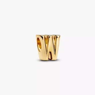 Buchstabe W als Alphabet-Charm, 14-karätig vergoldet Buchstabe W als Alphabet-Charm, 14-karätig vergoldet