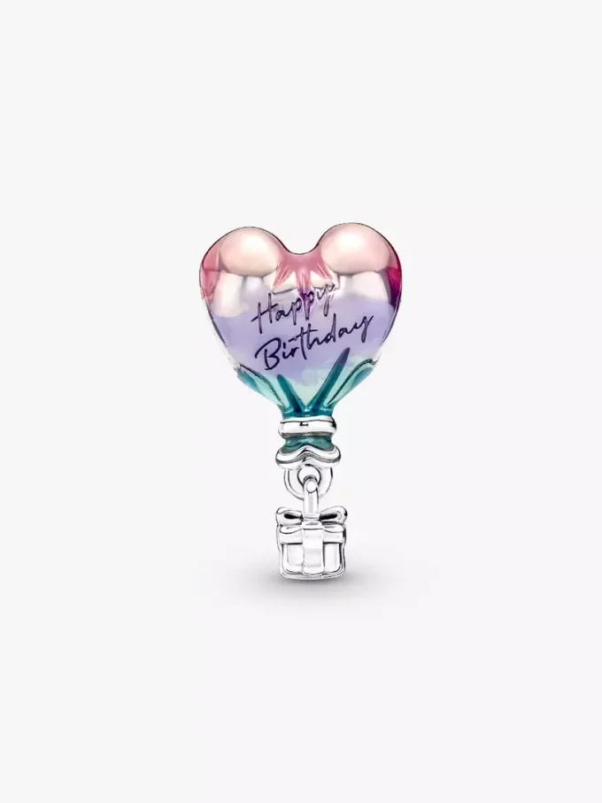 Charm „Happy Birthday“ Heißluftballon aus Sterlingsilber Charm „Happy Birthday“ Heißluftballon aus Sterlingsilber