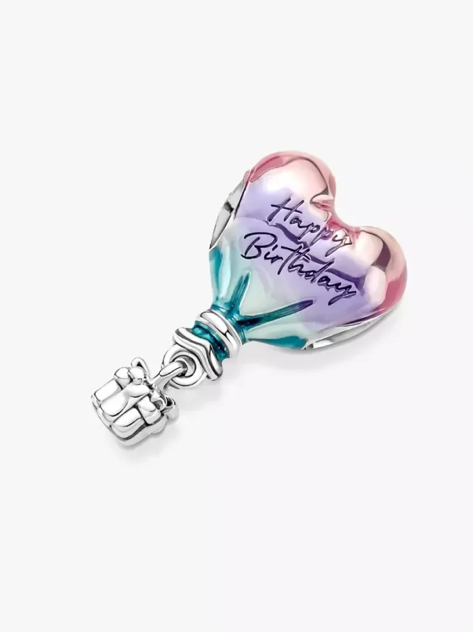 Charm „Happy Birthday“ Heißluftballon aus Sterlingsilber Charm „Happy Birthday“ Heißluftballon aus Sterlingsilber