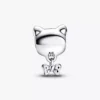 Charm „Hauskatze & Schleife“ aus Sterlingsilber