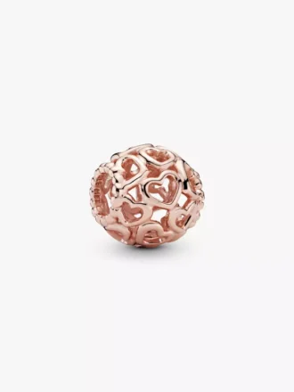 Charm „Hearts All Over“ mit 14-karätiger Roségoldbeschichtung
