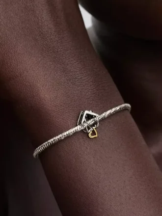 Charm „Home & Heart“ aus Sterlingsilber, 14-karätig vergoldet