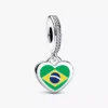 Charm in Form eines brasilianischen Herzes aus Sterlingsilber Charm in Form eines brasilianischen Herzes aus Sterlingsilber