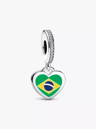 Charm in Form eines brasilianischen Herzes aus Sterlingsilber Charm in Form eines brasilianischen Herzes aus Sterlingsilber