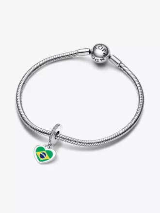 Charm in Form eines brasilianischen Herzes aus Sterlingsilber Charm in Form eines brasilianischen Herzes aus Sterlingsilber