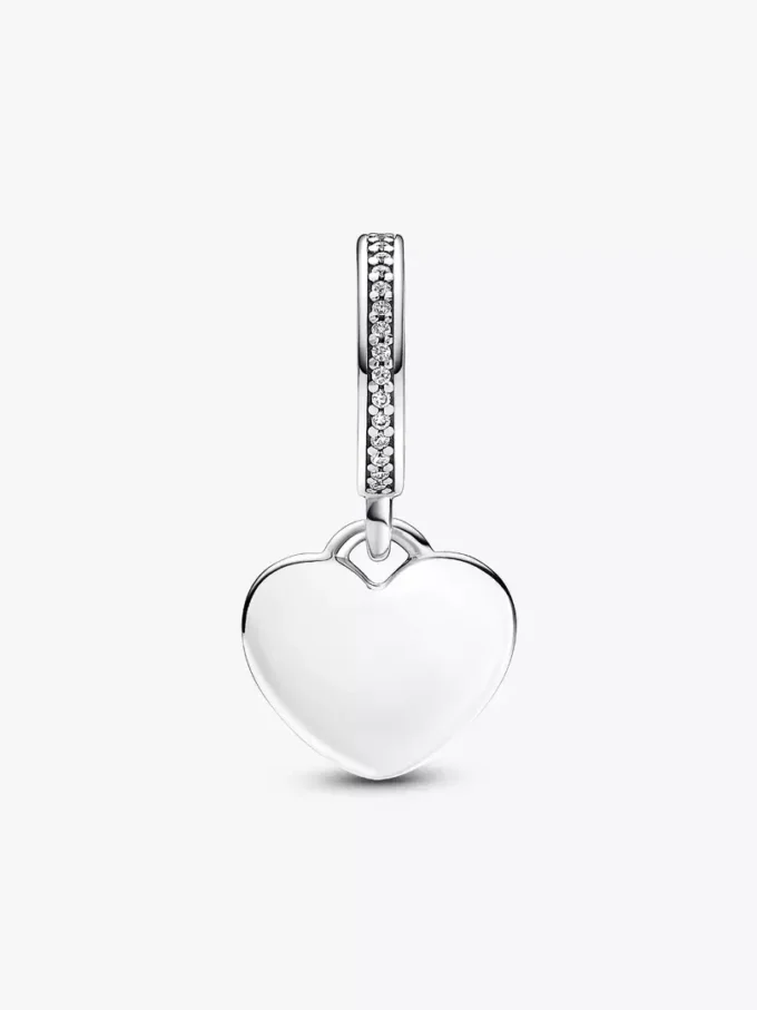 Charm in Form eines brasilianischen Herzes aus Sterlingsilber Charm in Form eines brasilianischen Herzes aus Sterlingsilber
