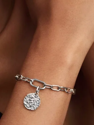 Charm „Kirschblüten-Medaillon“ aus Sterlingsilber