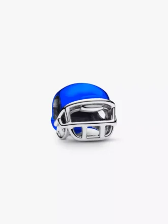 Charm „Königsblauer Football-Helm“ aus Sterlingsilber