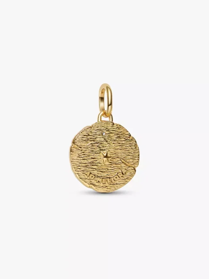 Charm „Kreuzende Pfeile“ aus Sterlingsilber, 14-karätig vergoldet Charm „Kreuzende Pfeile“ aus Sterlingsilber, 14-karätig vergoldet