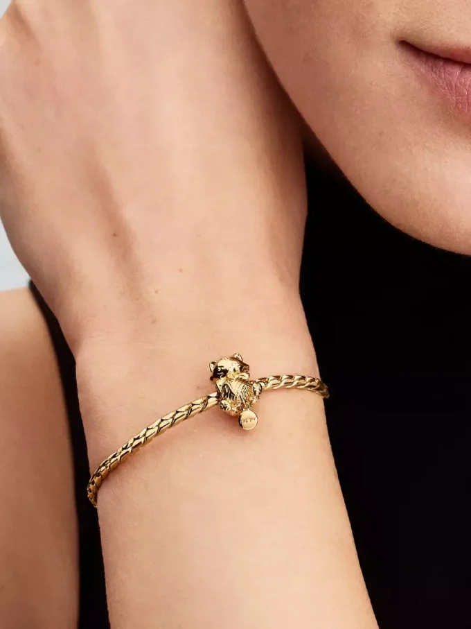 Charm „Kätzchen & Wollknäuel“, 14-karätig vergoldet Charm „Kätzchen & Wollknäuel“, 14-karätig vergoldet
