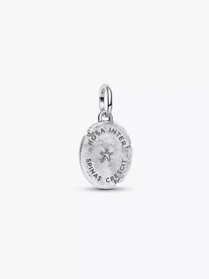 Charm-Medaillon „Rose“ aus Sterlingsilber, 14-karätig vergoldet Charm-Medaillon „Rose“ aus Sterlingsilber, 14-karätig vergoldet