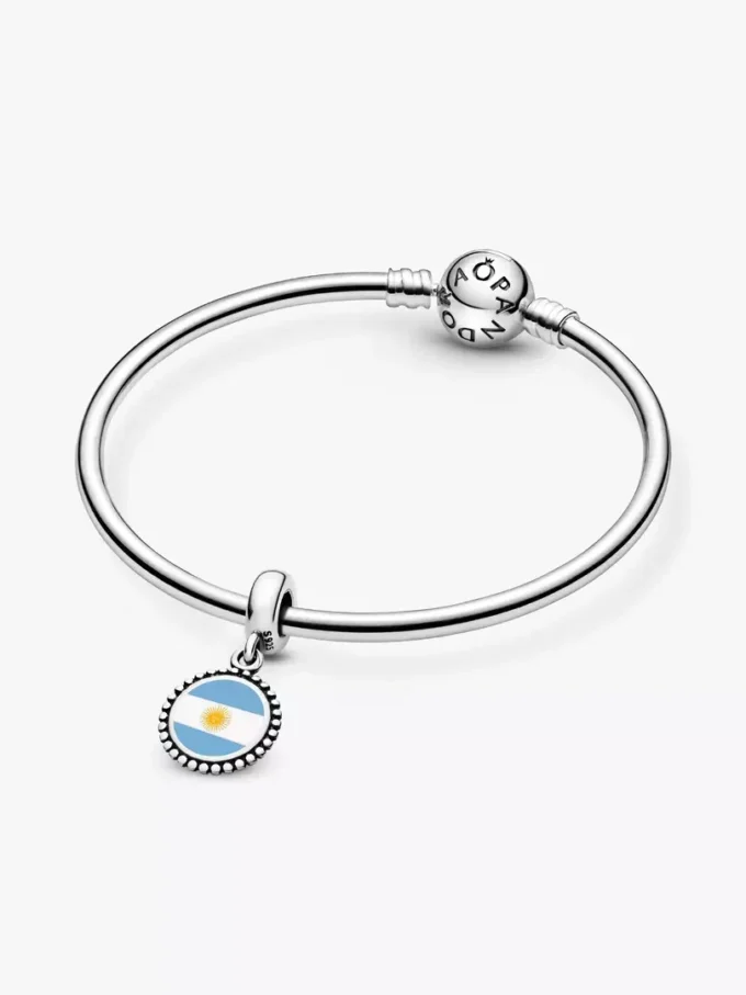 Charm mit argentinischer Flagge aus Sterlingsilber Charm mit argentinischer Flagge aus Sterlingsilber