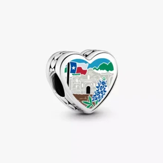 Charm mit der Texas-Blue-Bonnet-Flagge Charm mit der Texas-Blue-Bonnet-Flagge