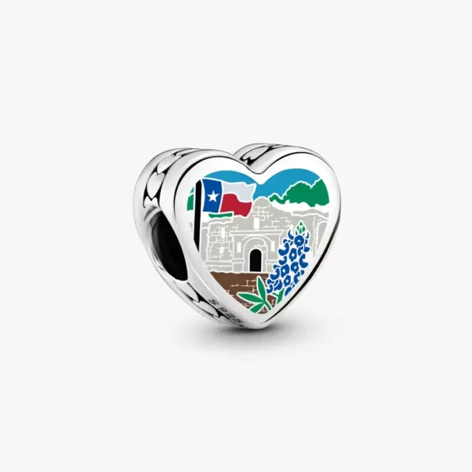 Charm mit der Texas-Blue-Bonnet-Flagge Charm mit der Texas-Blue-Bonnet-Flagge