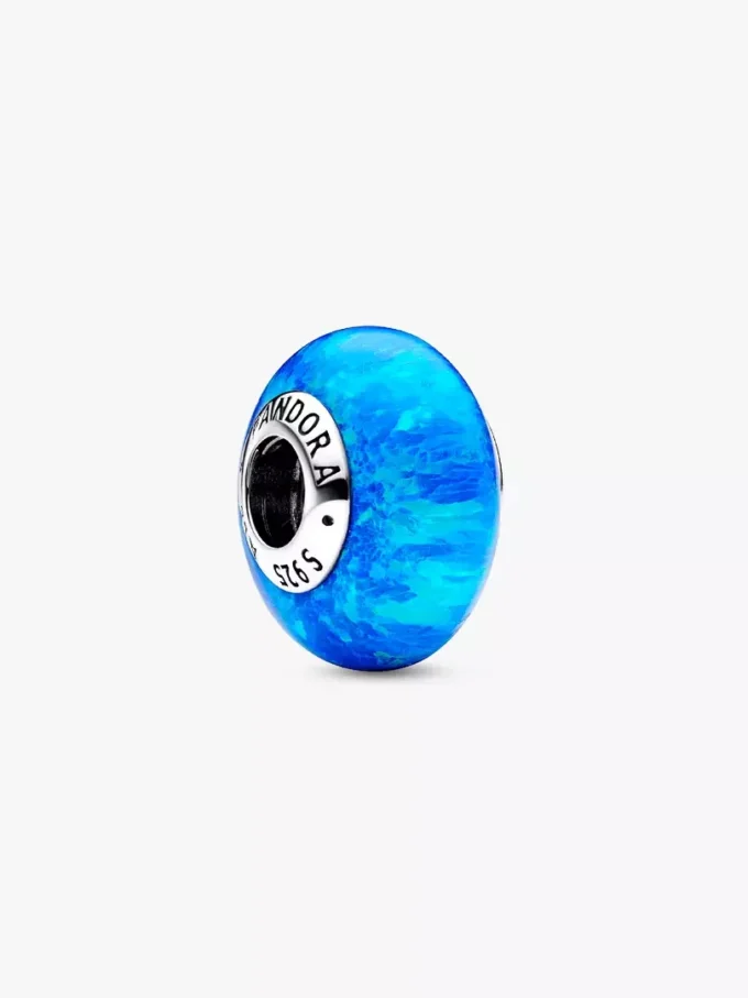 Charm „Opalescent Ocean Deep Blue“ aus Sterlingsilber Charm „Opalescent Ocean Deep Blue“ aus Sterlingsilber
