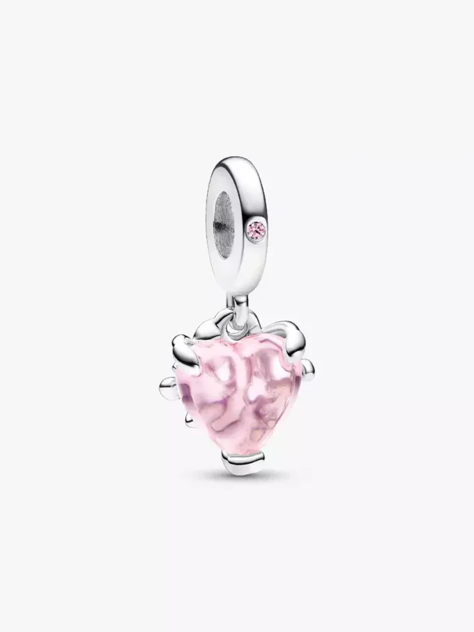 Charm „Pink Family Tree & Heart“ aus Sterlingsilber Charm „Pink Family Tree & Heart“ aus Sterlingsilber