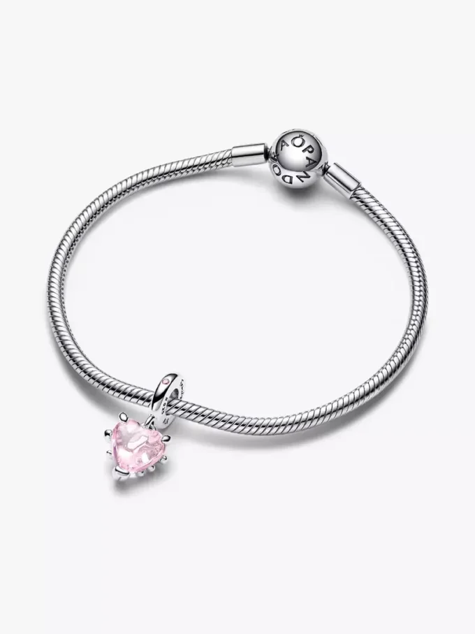 Charm „Pink Family Tree & Heart“ aus Sterlingsilber Charm „Pink Family Tree & Heart“ aus Sterlingsilber