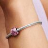 Charm „Pink Rose in Bloom“ – Sterlingsilber Charm „Pink Rose in Bloom“ – Sterlingsilber