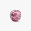 Charm „Pink Rose in Bloom“ – Sterlingsilber Charm „Pink Rose in Bloom“ – Sterlingsilber
