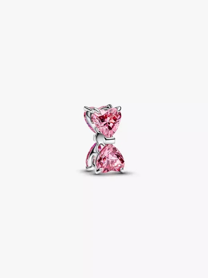 Charm „Rosa Schleife“ aus Sterlingsilber Charm „Rosa Schleife“ aus Sterlingsilber