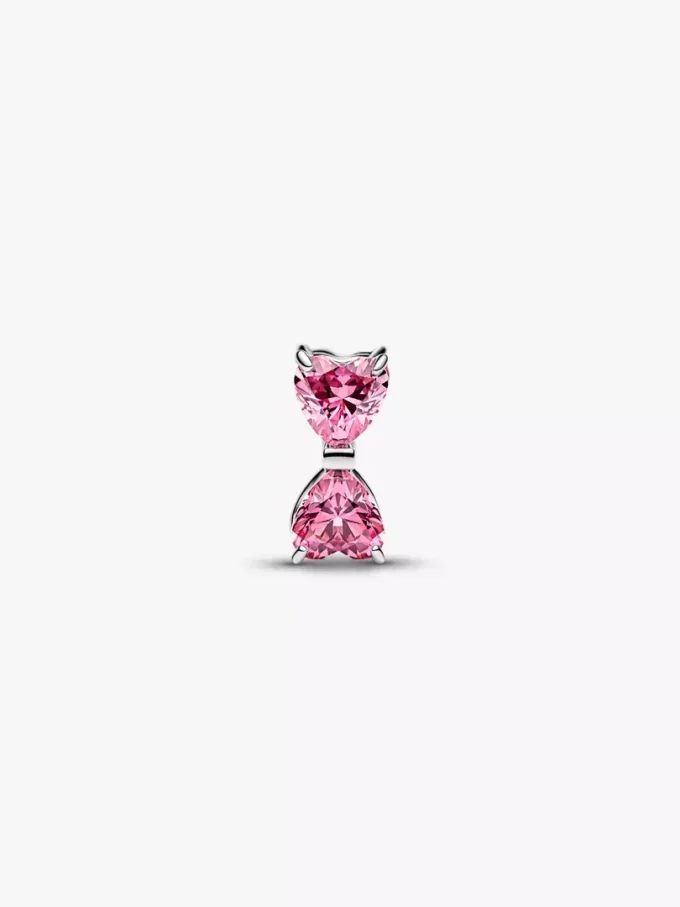 Charm „Rosa Schleife“ aus Sterlingsilber Charm „Rosa Schleife“ aus Sterlingsilber