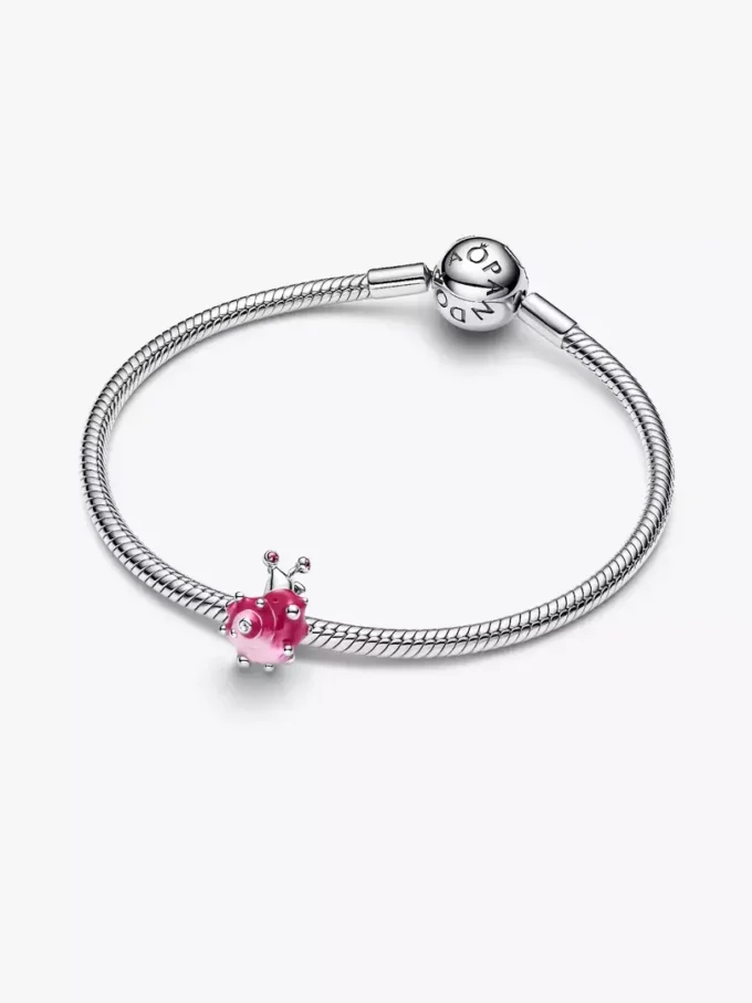 Charm „Rosa Schnecke“ aus Sterlingsilber Charm „Rosa Schnecke“ aus Sterlingsilber