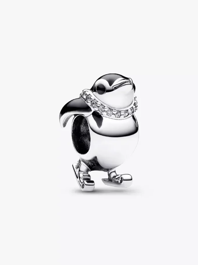 Charm „Skifahrender Pinguin“ aus Sterlingsilber Charm „Skifahrender Pinguin“ aus Sterlingsilber