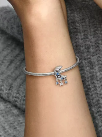 Charm „Stern & Halbmond“ aus Sterlingsilber