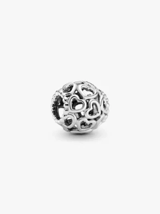 Charm „Hearts all over“ aus Sterlingsilber