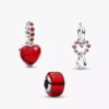 Charm-Trio mit roten Herzen, 3er-Set Charm-Trio mit roten Herzen, 3er-Set