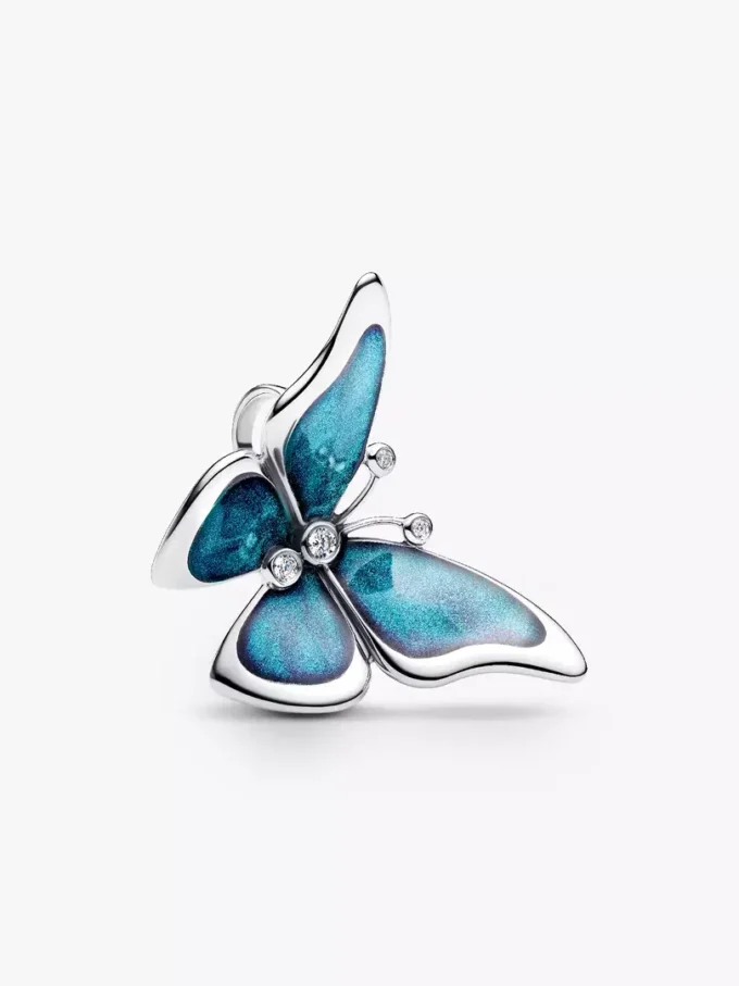 Überdimensionaler Schmetterlings-Charm aus Sterlingsilber Überdimensionaler Schmetterlings-Charm aus Sterlingsilber
