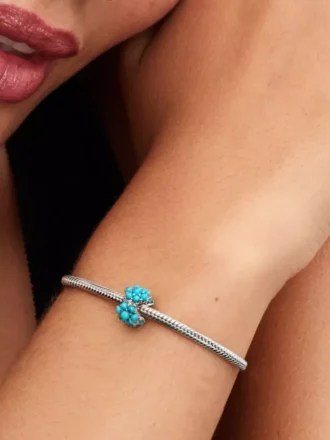 Charm „Türkisfarbener Ozean“ aus Sterlingsilber